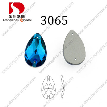 Hot Sale Cheapest Drop Aquamarine Sew on Stone for Wedding Dress